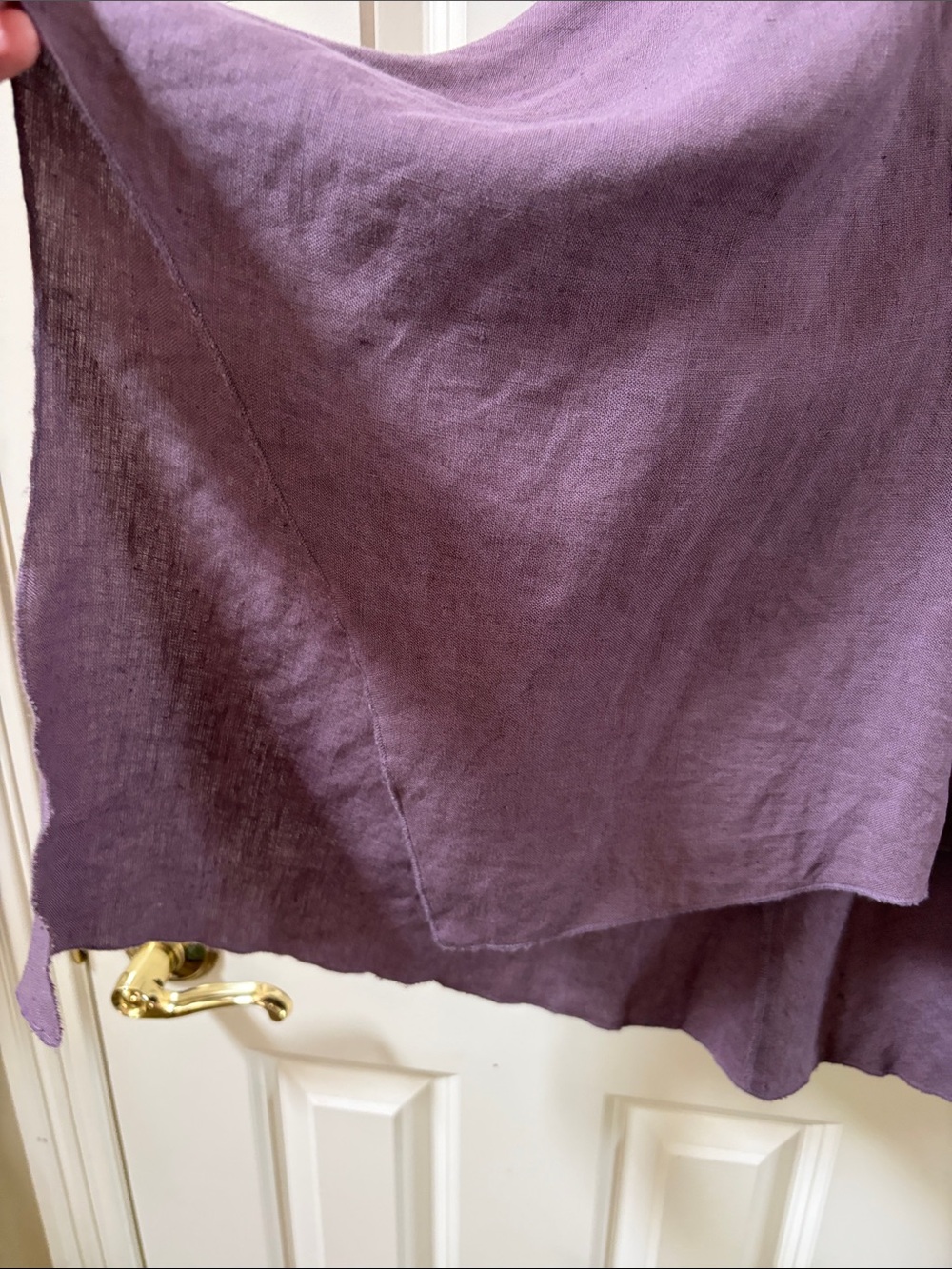 Sundance Dusty Lavender High-Low Tie/zip side Waist linen Skirt, 10 - Picture 2 of 4